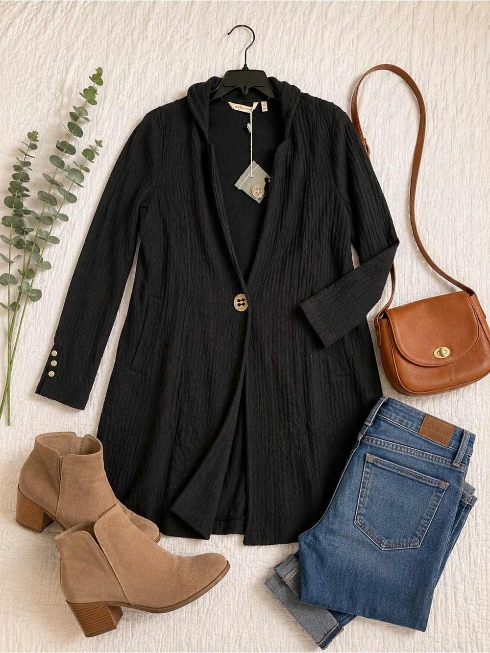 Soft Surroundings Black Long Cardigan